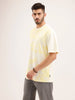 Oversized Fit Panel Printed T-Shirt | Light Yellow