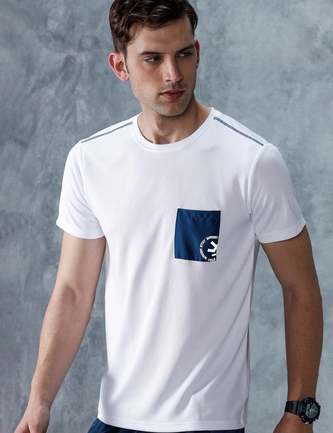 Wrogn Pop Pocket Active T-Shirt