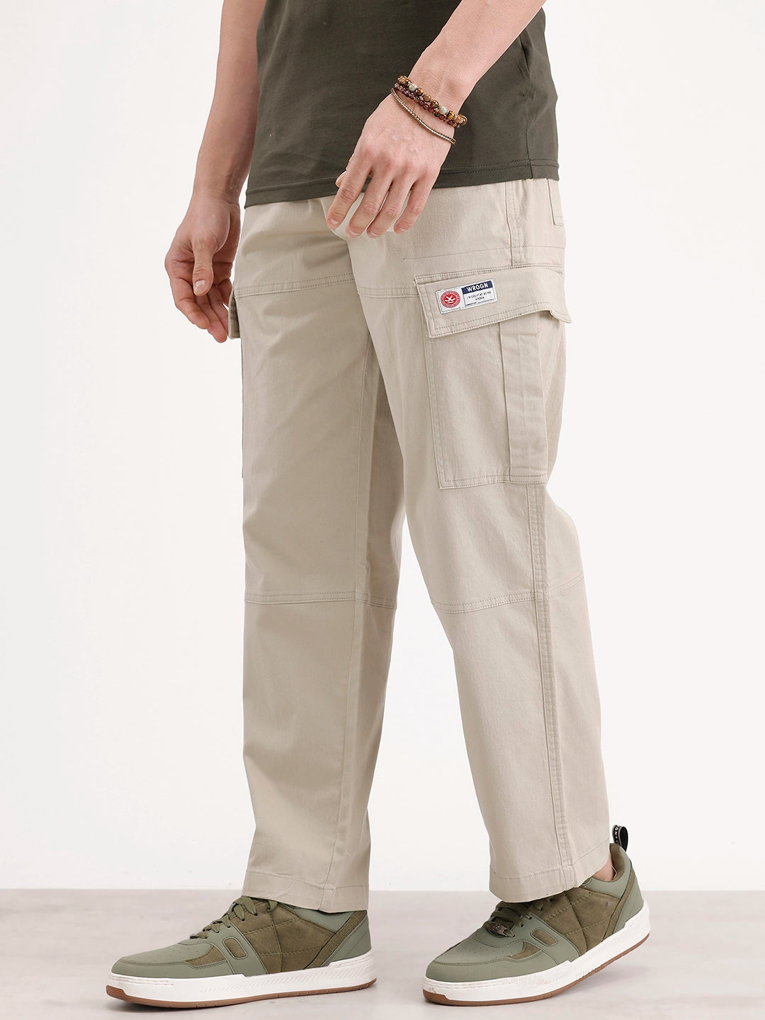 Relaxed Fit Cargo Trouser | Beige