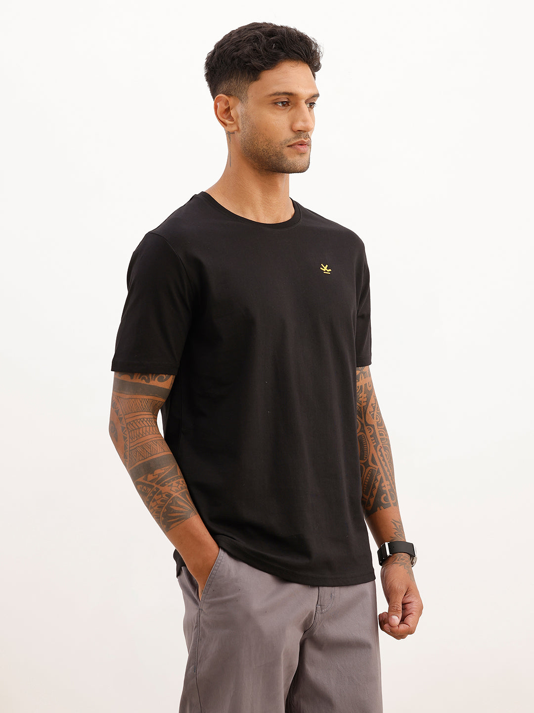 Solid Slim T-Shirt | Black