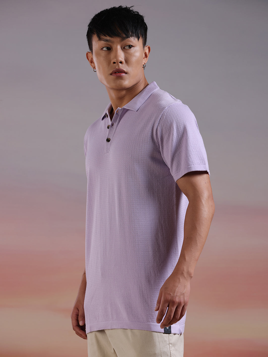 Lavender Twist Polo T-Shirt