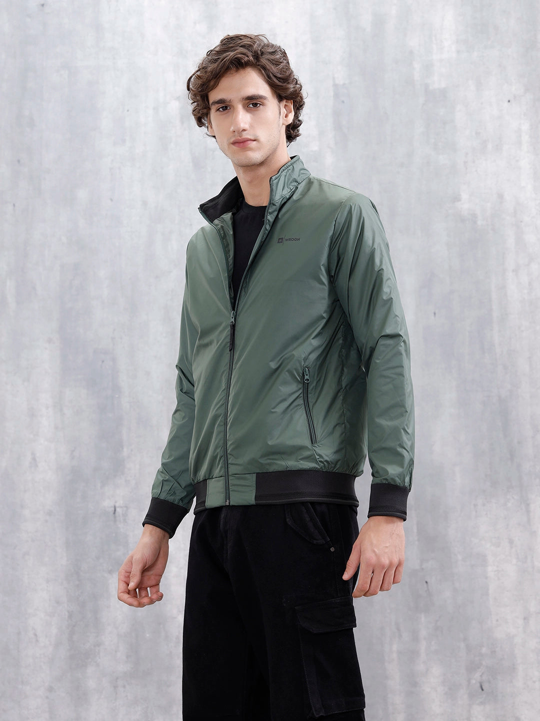 Classic Zip-Up Casual Jacket For Men | Green
