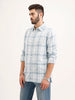 Textured Regular Fit Checkered Shirt | Blue