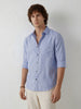 Solid Regular Fit Full Sleeve Shirt | Blue