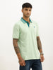 Classic Slim Fit Tipping Collar Polo T-Shirt | Light Green