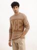 Classic Regular Fit Jacquard Sweater | Brown