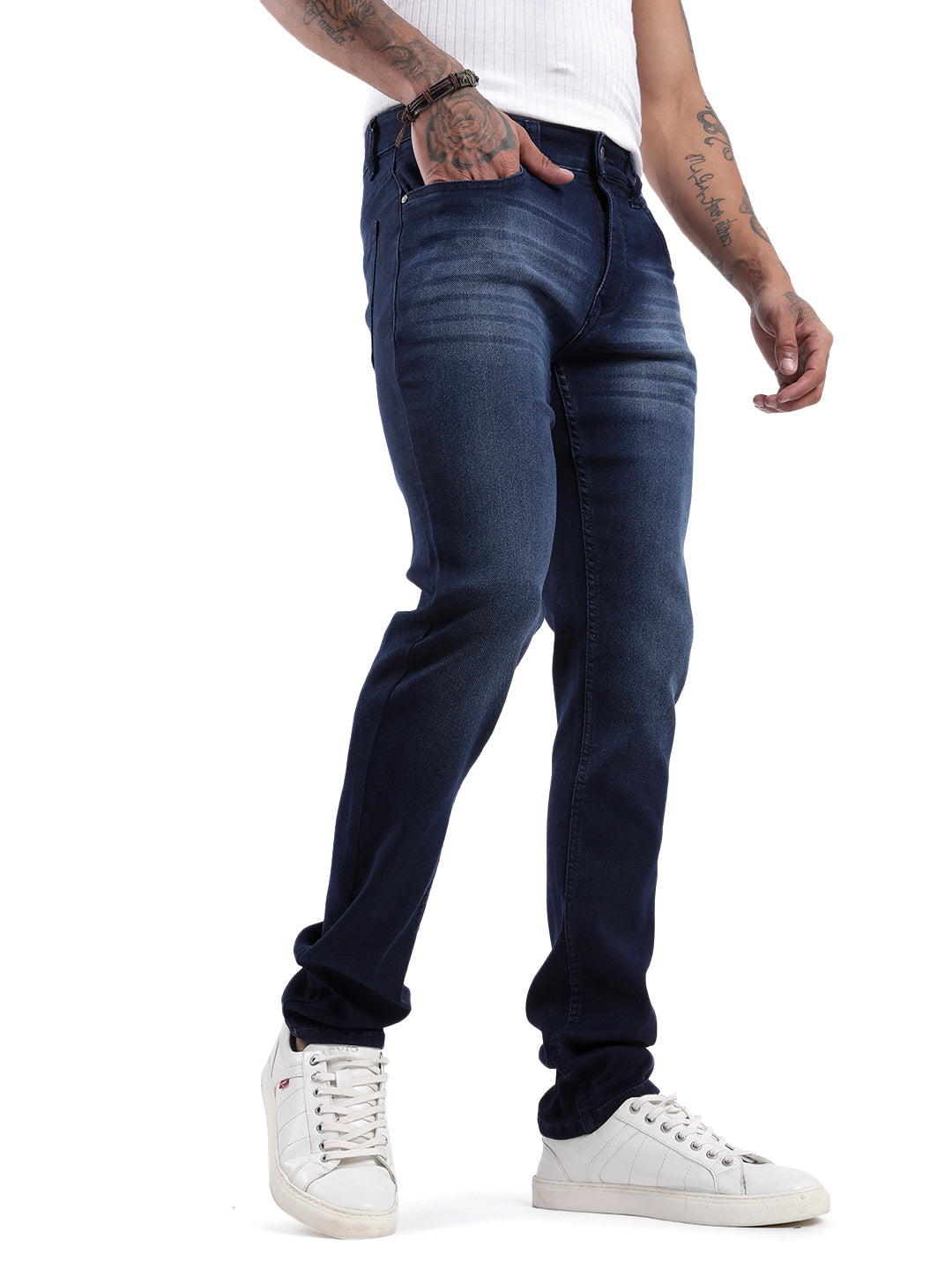 Sleek Dark Blue Slim Fit Jeans