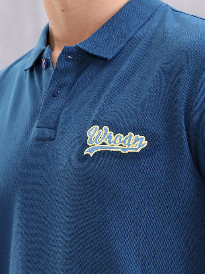 Sporty Slim Fit Polo T-Shirt | Blue