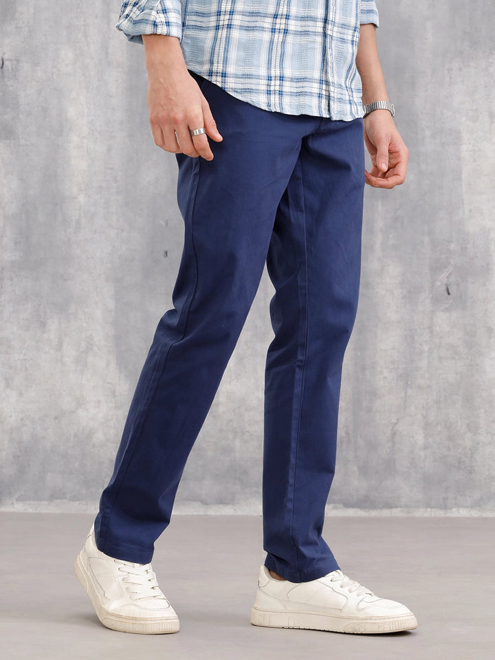 Slim Fit Cotton Stetch Chino I Blue