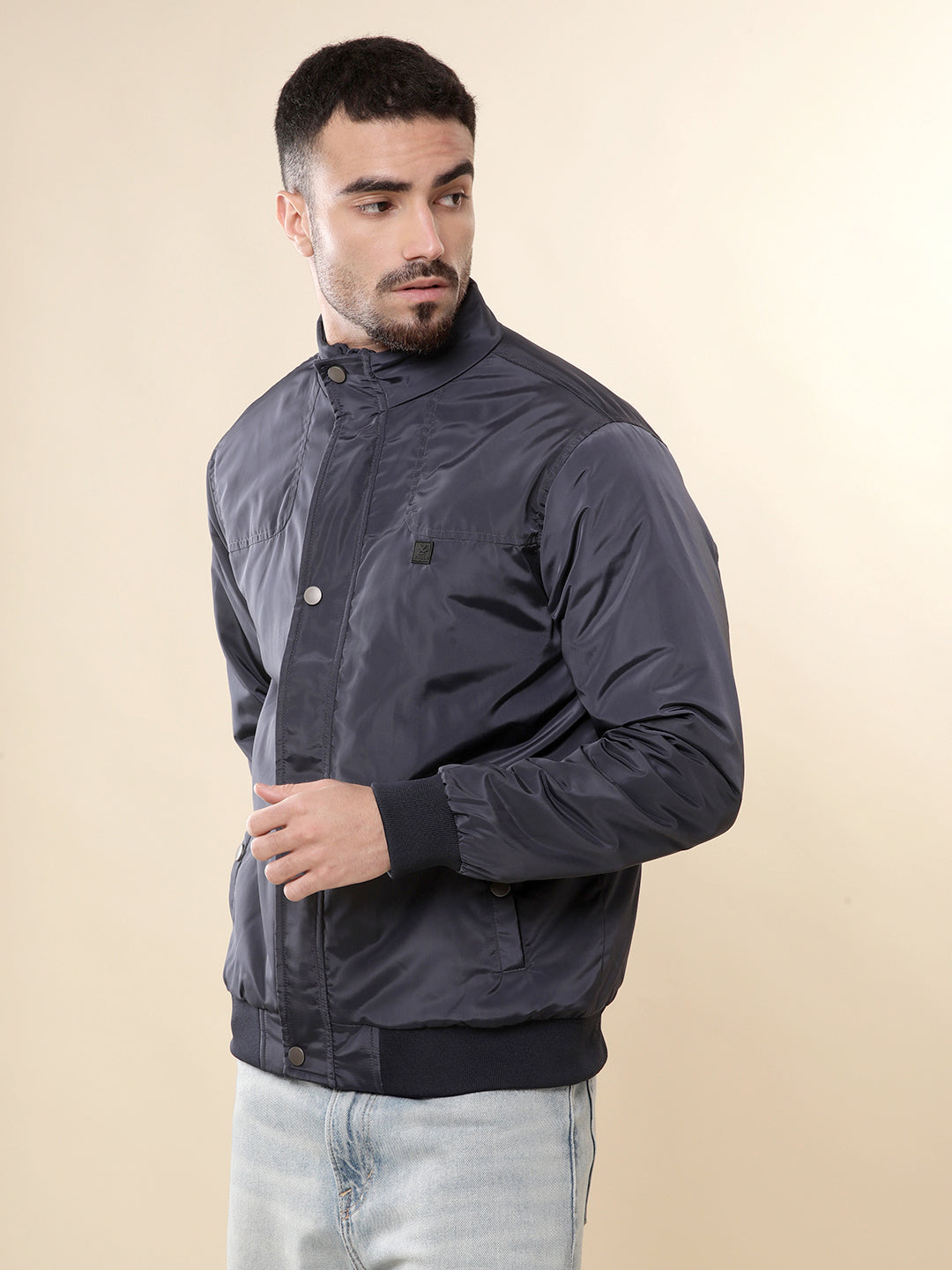 Navy Blaze Nylon Jacket