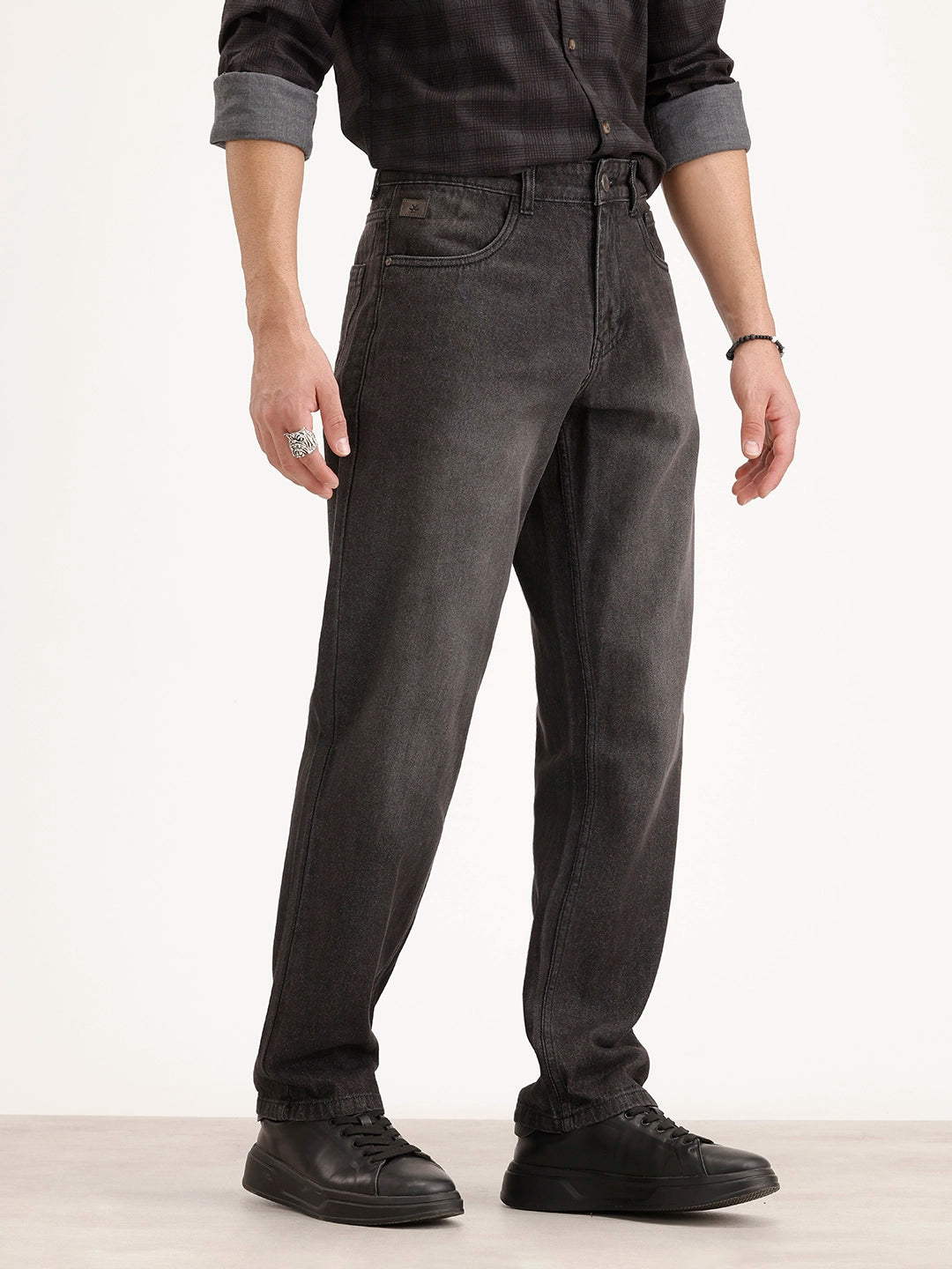 Faded Anti Fit Denim Jeans | Black