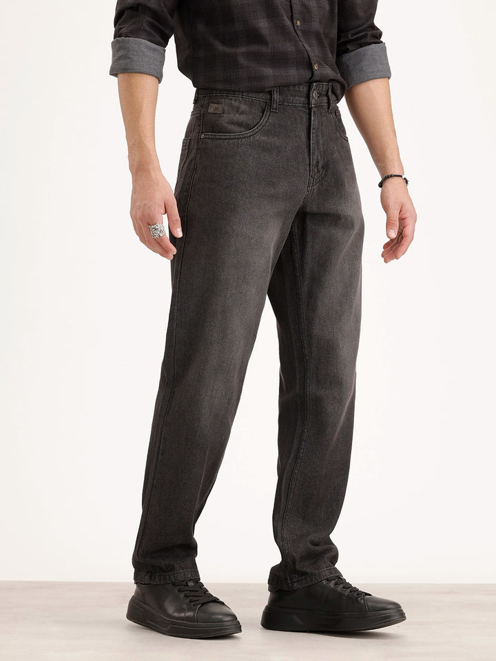 Faded Anti Fit Denim Jeans | Black