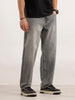 Loose Fit Faded Denim Jeans  | Grey