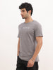Slim Fit Foil Printed T-Shirt | Grey