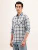 Regular Fit Double Pocket Checkered Shirt | Blue