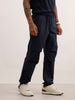 Classic Solid Loose Fit Trousers | Dark Blue | WWTR4019M