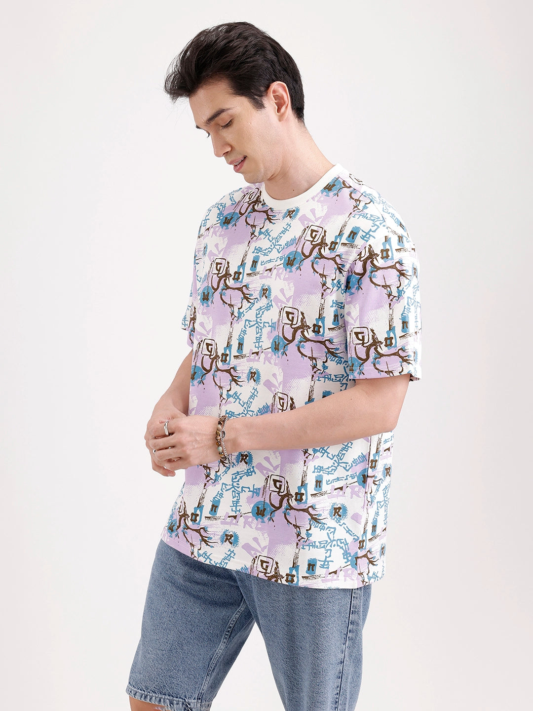Classic Oversized AOP T-Shirt  | Off White