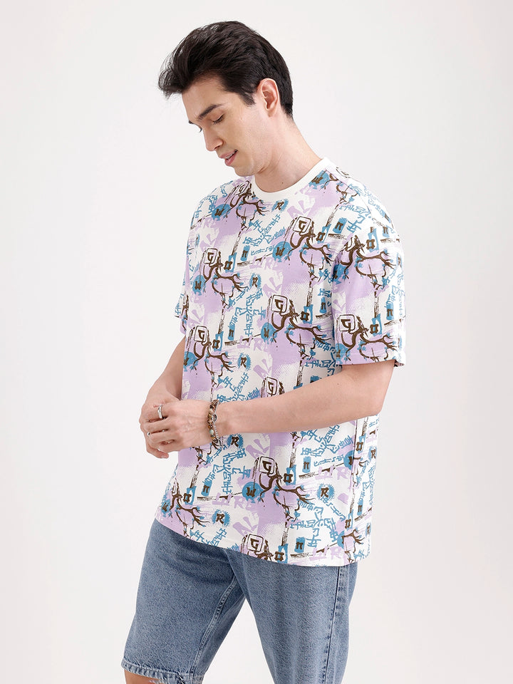 Classic Oversized AOP T-Shirt  | Off White