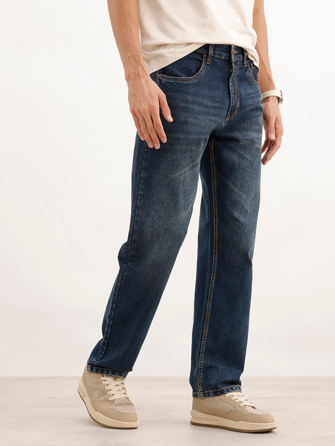 Faded Anti Fit Denim Jeans | Blue