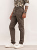Solid Slim Fit Pleated Trouser | Olive