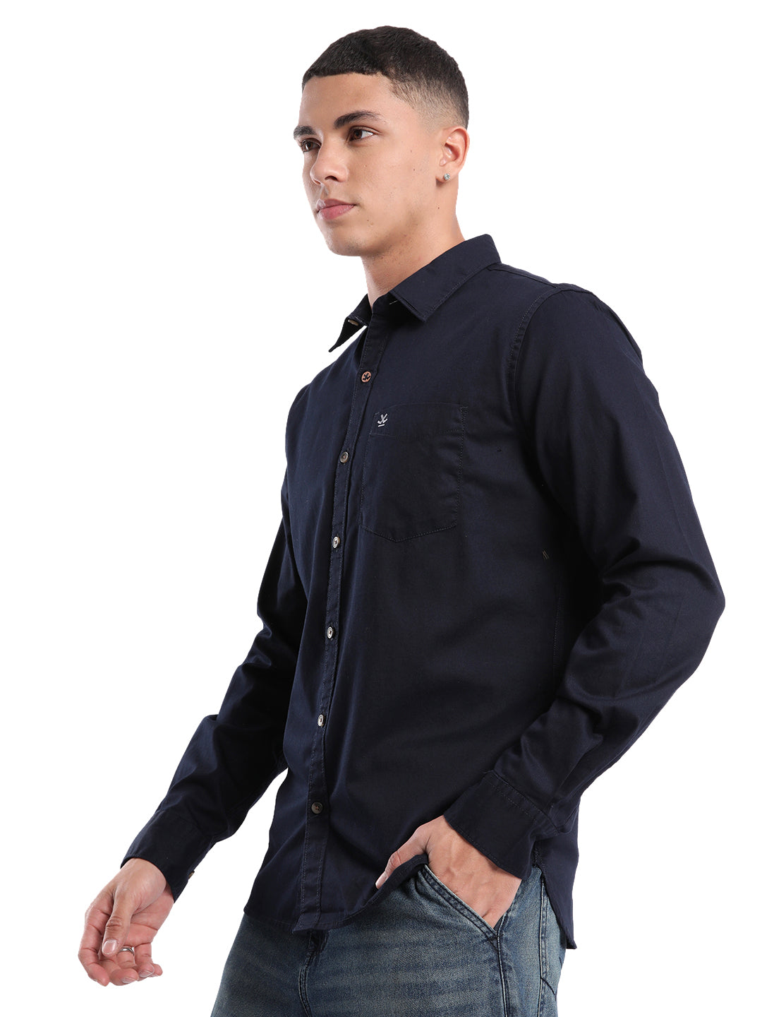 Navy Blue Smart Casual Shirt