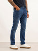 Washed Slim Fit Denim Jeans | Dark Blue