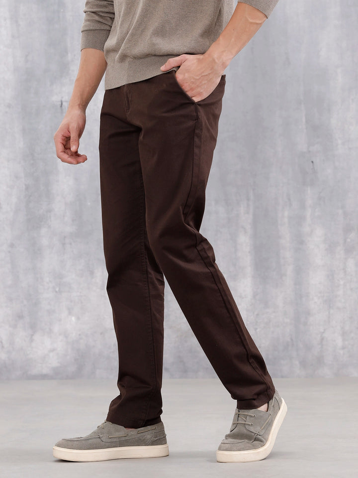 Men's Casual Slim Fit Trousers | Brown