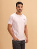 Stitch Detail Short Sleeve T-Shirt | Pink