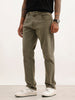 Faded Straight Fit Denim Jeans | Olive | WJN0200SR2237S