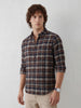 Regular Fit Checkered Shirt | Brown