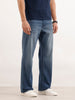 Bootcut Fit Faded Denim Jeans  | Light Blue