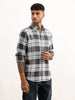 Regular Fit Checkered Shirt | Grey