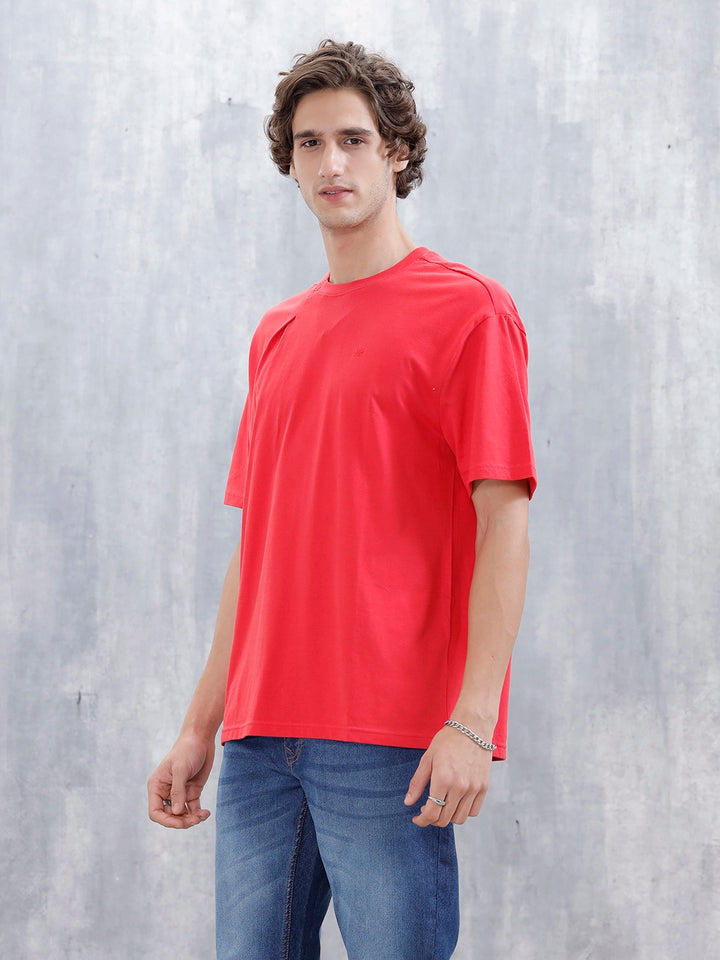 Men's Casual Oversized T-Shirt | Red