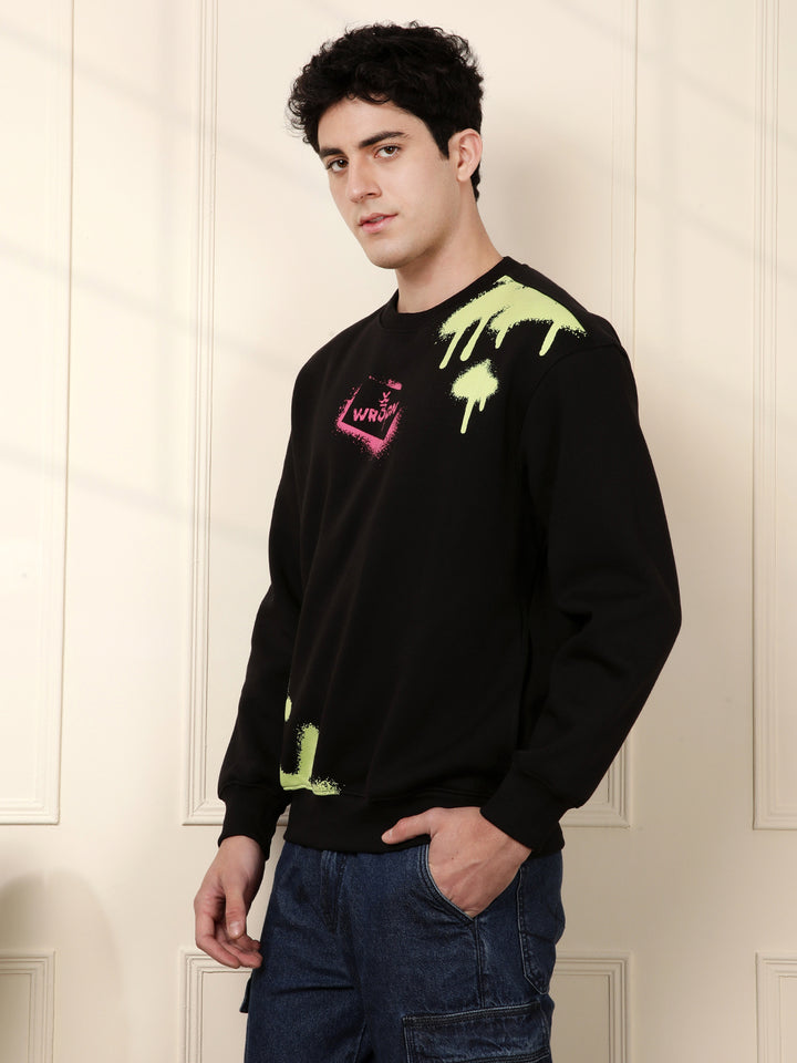 DP Printed Black Sweatshirt