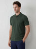 Classic Textured Polo T-Shirt | Teal