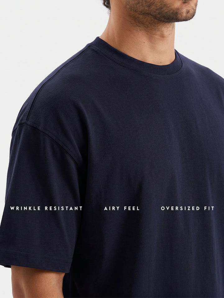 No Brainer Bounce Oversized T-Shirt | Essential | Navy Blue