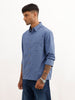 Solid Comfort Fit Double Pocket Shirt | Blue