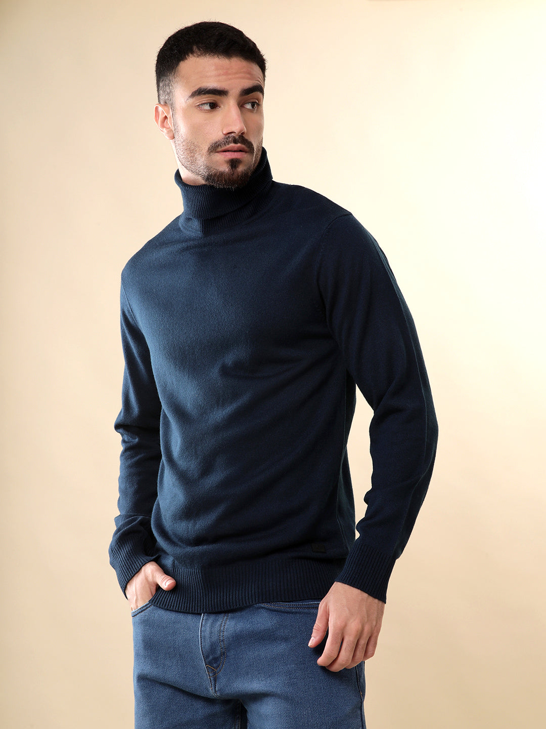 Prime Navy Turtle Neck Sweater