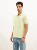 Solid Tipping Collar Polo T-Shirt | Green