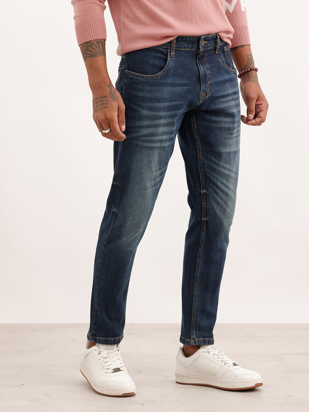 Faded Slim Crop Denim Jeans | Blue | WJN0200SL2025S