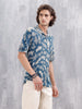 Marble Tie & Dye Comfort Fit T-Shirt  | Navy Blue