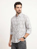 Slim Fit AOP Full Sleeve Shirt | Grey