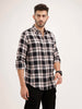 Regular Fit Checkered Shirt | Black