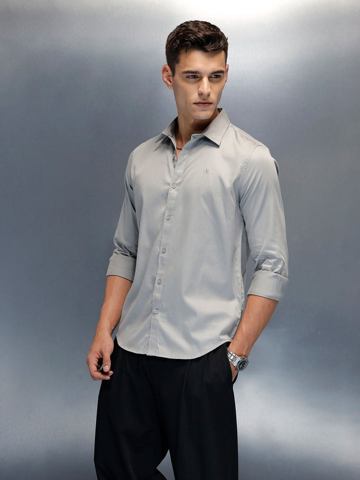 Men's Casual Slim Fit Shirt | Grey