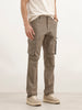 Solid Straight Fit Cargo Trouser | Olive