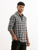 Classic Slim Fit Checkered Shirt | Black