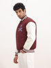 Relaxed Fit Bomber Jacket | Maroon