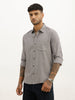 Solid Regular Fit Full Sleeve Shirt | Grey