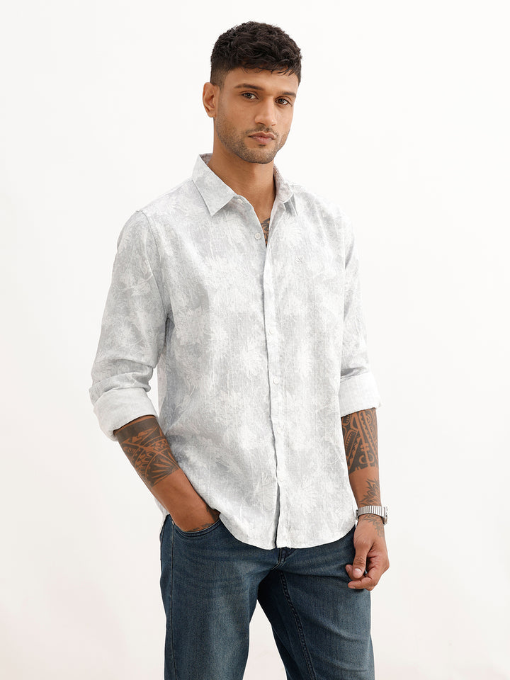 Regular Fit AOP Shirt | Grey
