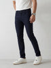 Solid Slim Fit Trouser | Navy Blue